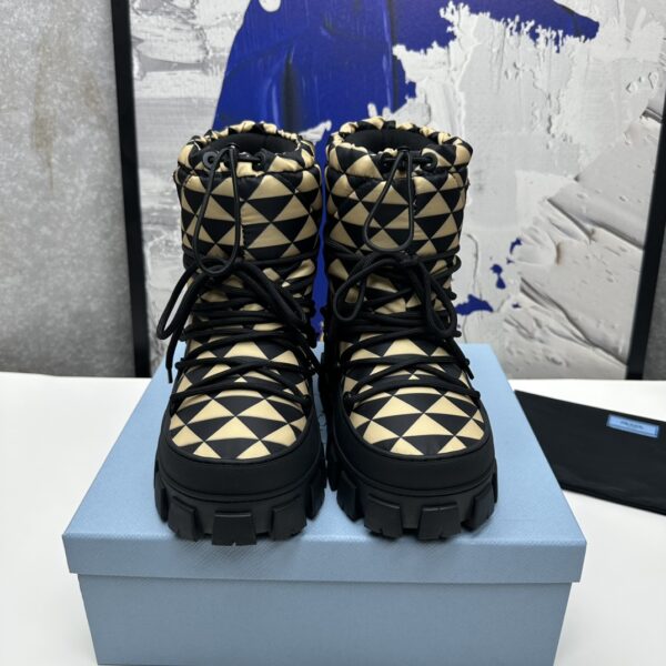 Prada Symbole Quilted Nylon Snow Boots