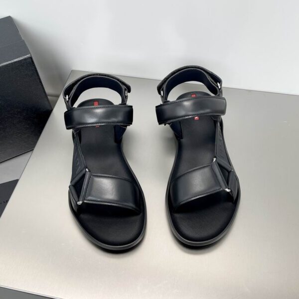 Prada Linea Rossa Padded Leather Sandals