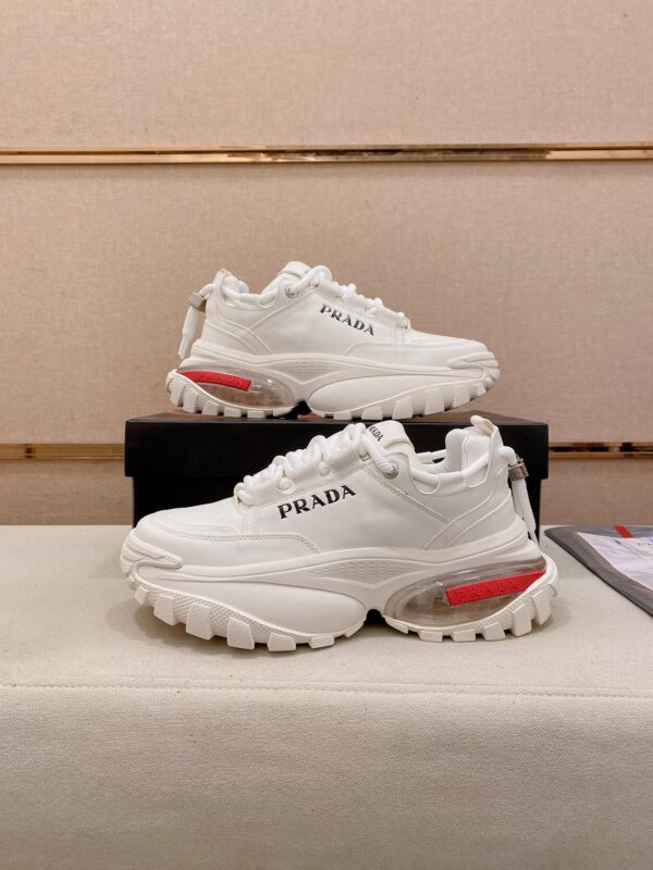 Prada Block Leather Sneakers
