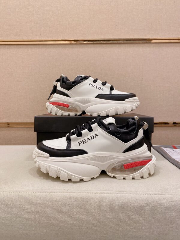 Prada Block Leather Sneaker