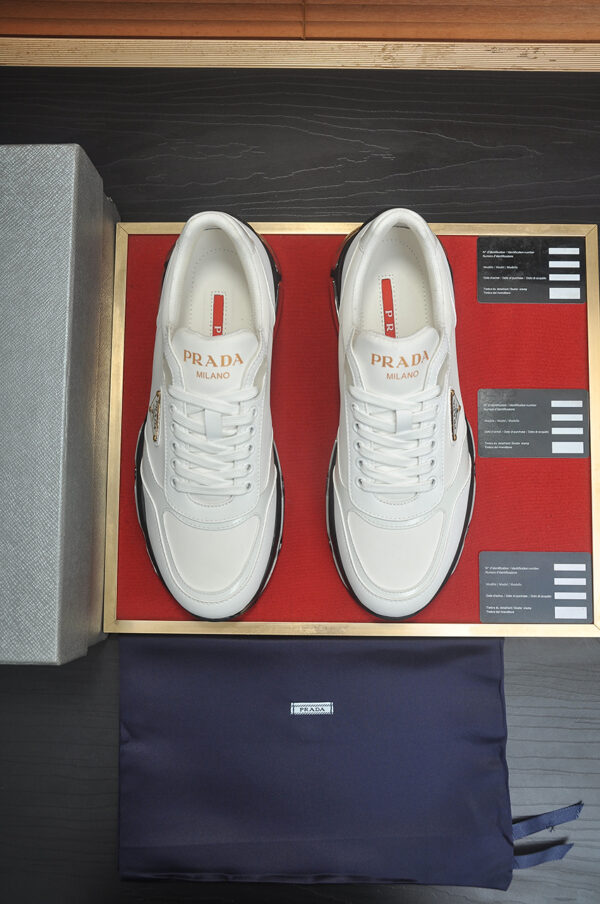 Prada White Collision Cross Sneakers
