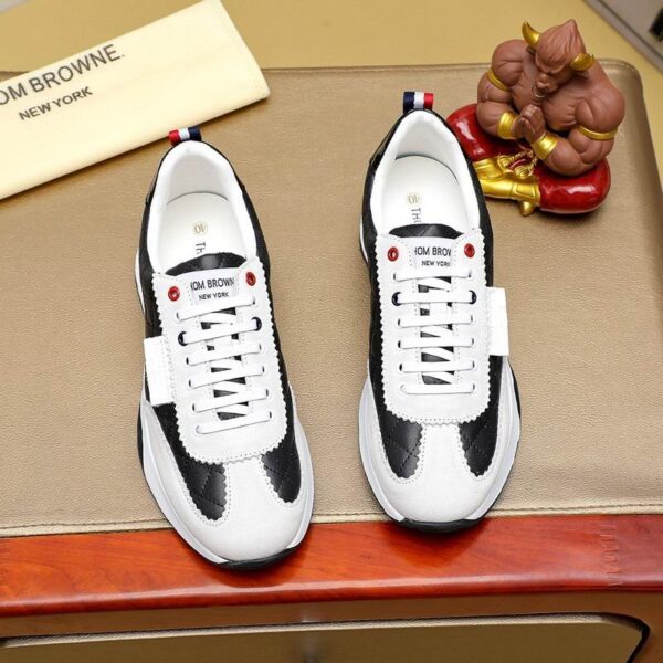 Thom Browne White & Black Tech Runner Trainers
