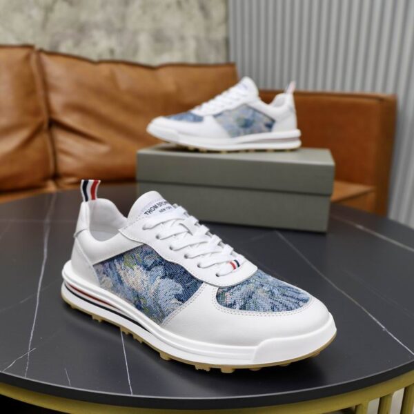 Thom Browne Premium Leather Tech Runner Trainers In 2 Colors