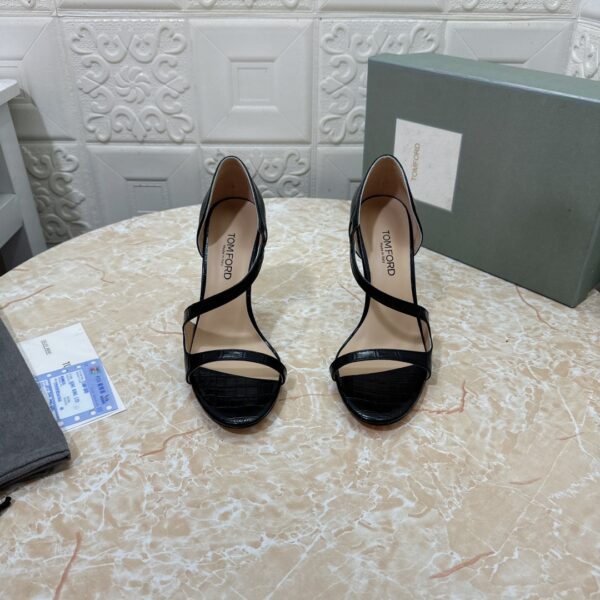 Tom Ford Croc Embossed Asymmetrical Pointy Naked Heel In Different Colors