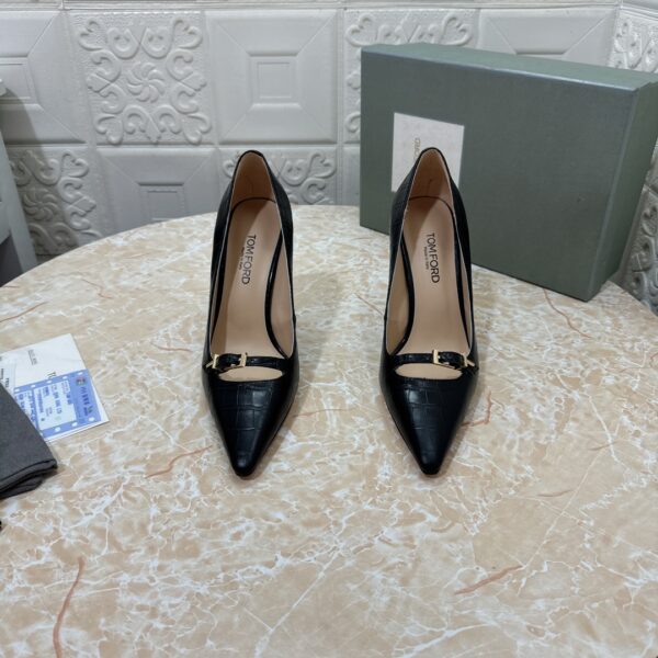 Tom Ford Croc Embossed Leather Pump Heel In Different Colors