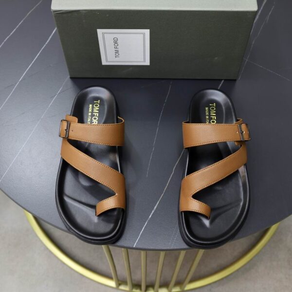 Tom Ford Asymmetric Buckle Toe Loop Sandals In Different Colors
