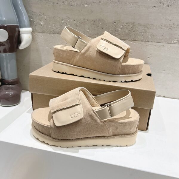 UGG Golden Star Suede Platform Sandals In 2 Colors