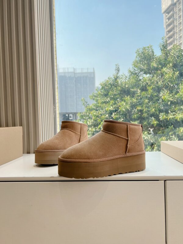 UGG Classic Ultra Mini Suede Platform Ankle Boots In 2 Colors