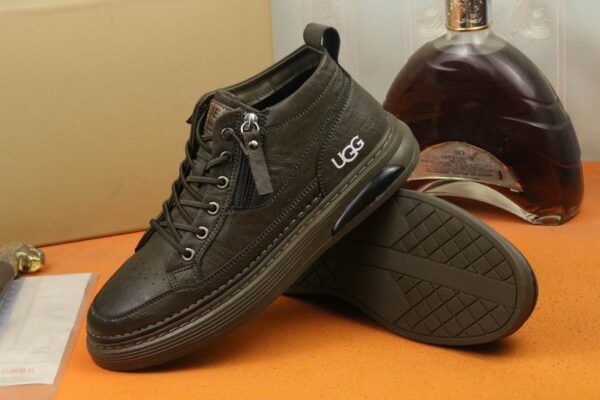 UGG Black Neumel Zip Premium Leather Trainers