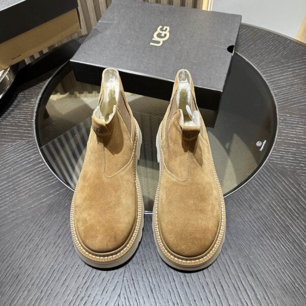 UGG Suede Platform Chelsea Lug Boots