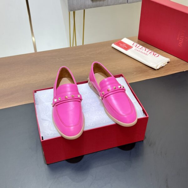 Valentino Garavani Leisure Flows Leather Loafers In Different Colors