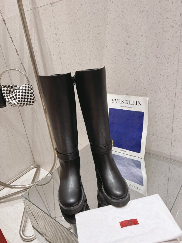 Valentino Garavani V Logo Signature Leather Boots In Different Colors