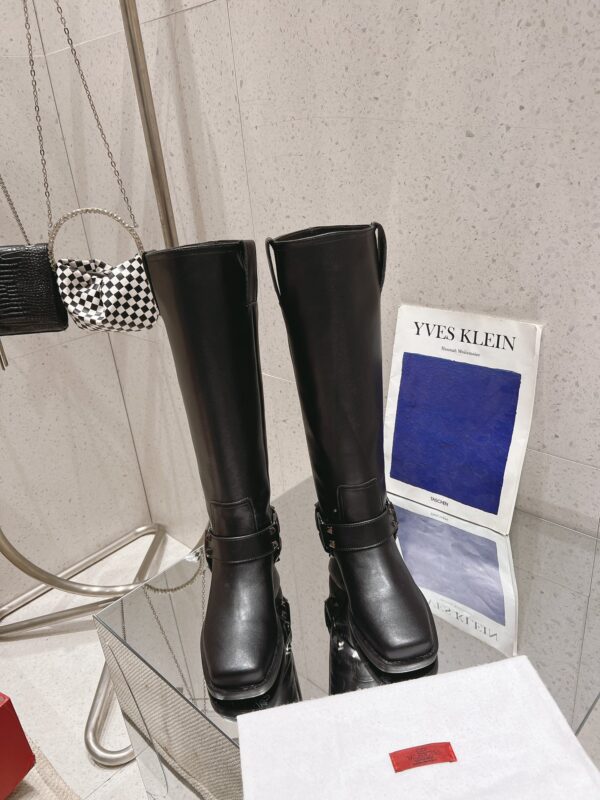 Valentino Garavani V logo Leather Harness Ankle Boots In Different Colors