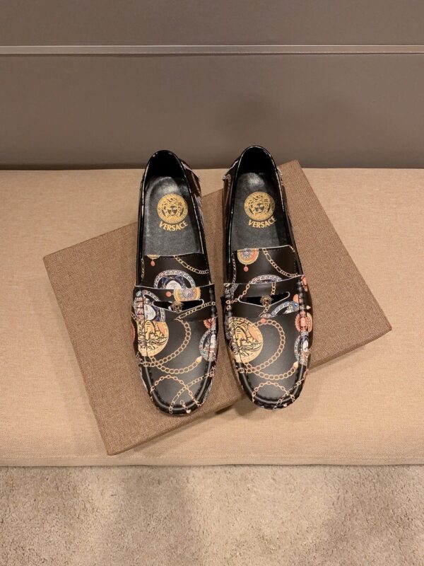 Versace Heritage Medusa Chain Print Driver Loafer