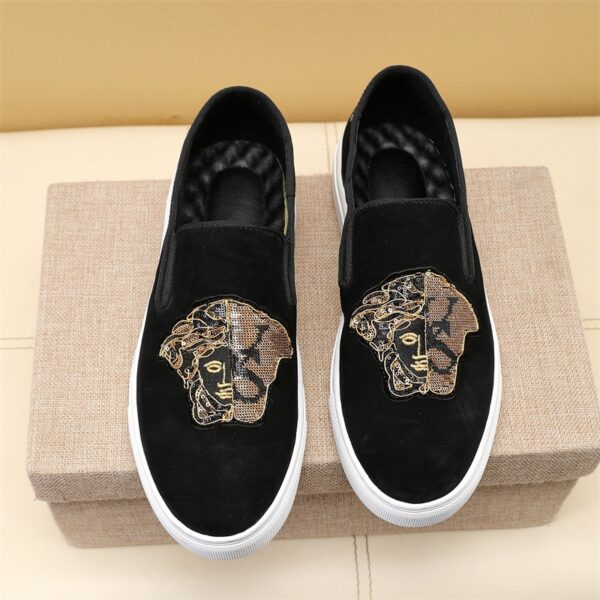 Versace Medusa Head Suede Slip On Skate Casual Shoes