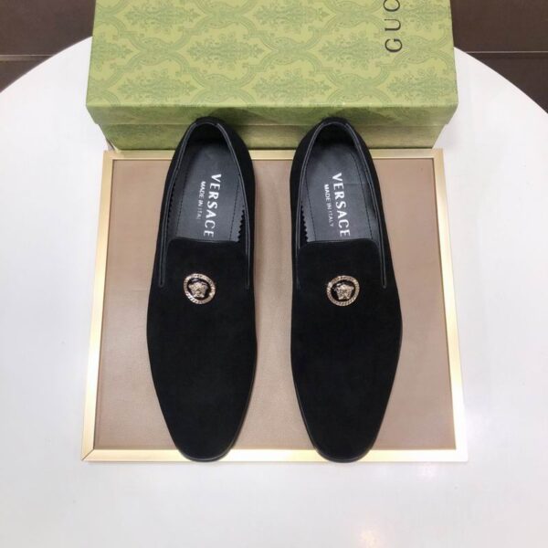 Versace La Medusa Velvet Loafers