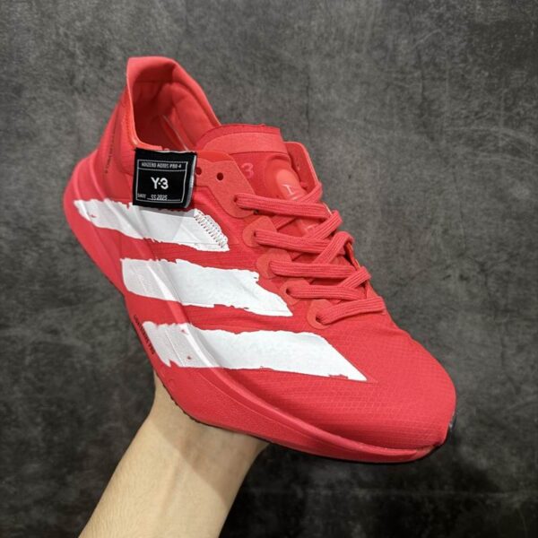 Y-3 X Adidas Red & White Adios Pro 4 Sneakers