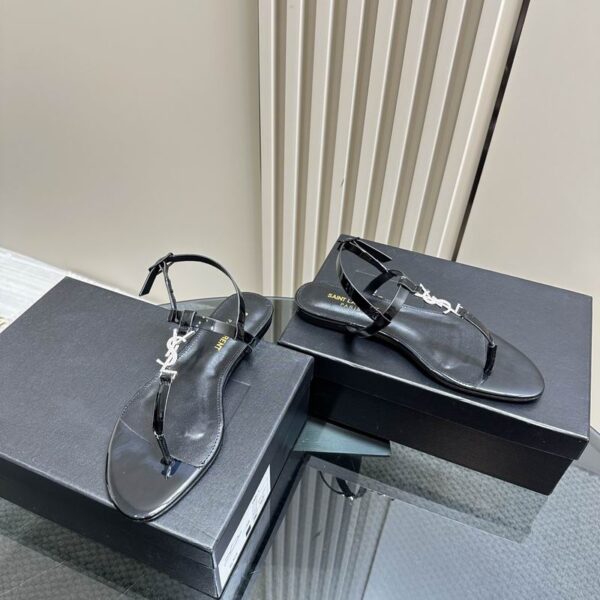 Saint Laurent Cassandra Flat Sandals In Different Colors