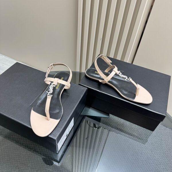 Saint Laurent Cassandra Flat Sandals