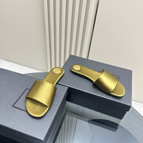 Saint Laurent Carlyle Flat Satin Sliders