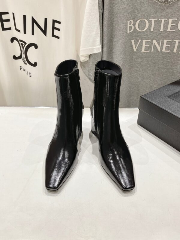Saint Laurent Patent Leather Ankle Boots