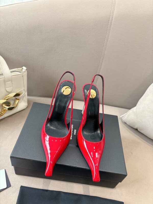Saint Laurent Miller Patent Leather Slingback Heels In Different Colors