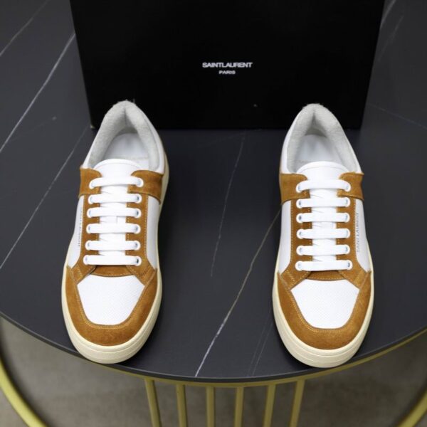 Saint Laurent SL-61 Low Gum Perforated Suede Sneakers