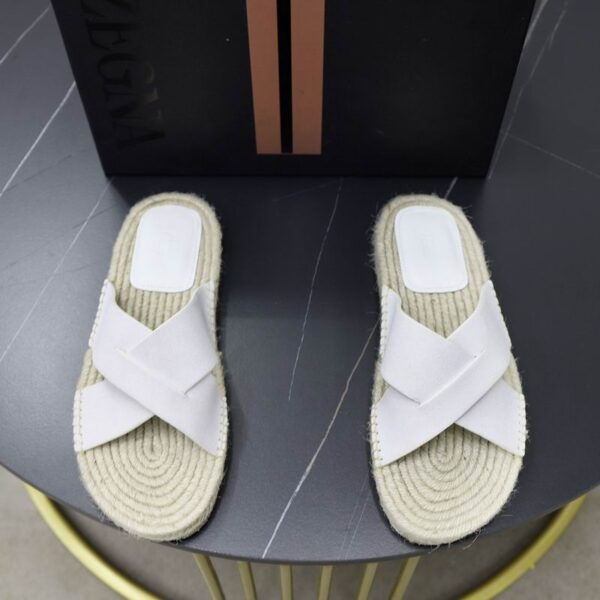 Zegna Criss Cross Espadrille Sliders