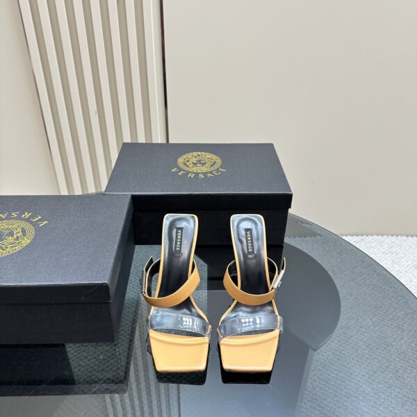 Versace Vinyl & Leather Heels