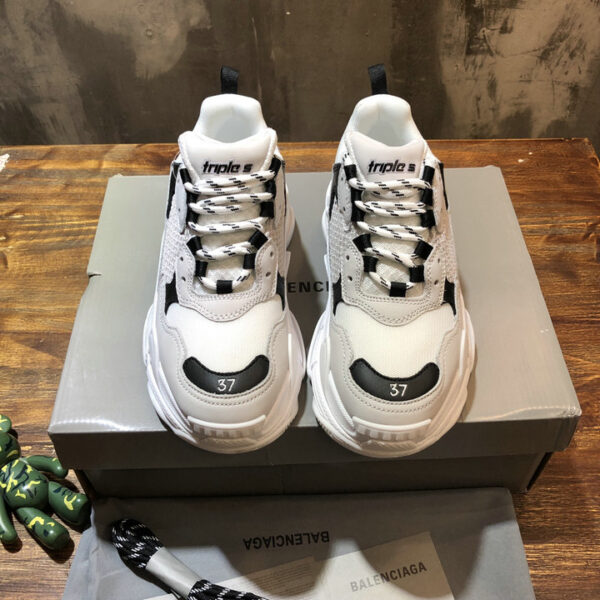 Balenciaga Men's Triple S Sneakers With Thick Layered Sole