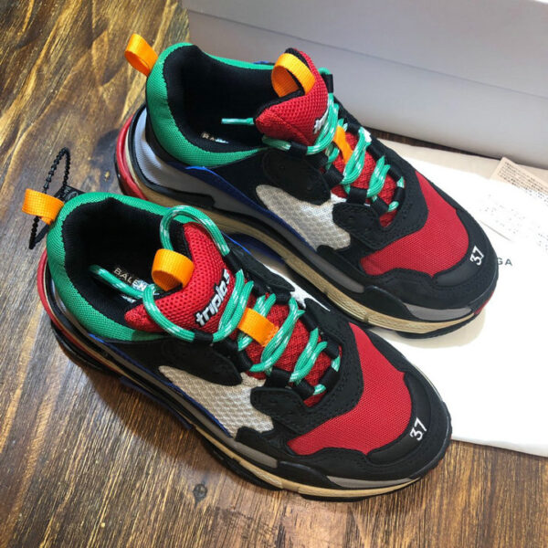 Balenciaga Men's Triple S Sneakers With Chunky Stacked Sole In 2 Colors