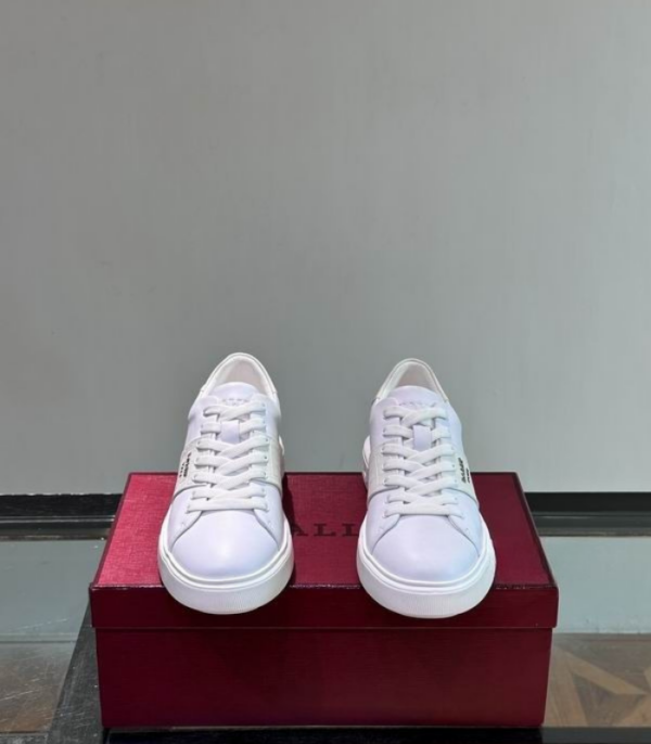 Bally Men's Low Top Sneakers With Prominent White Sole & Debossed Side Branding In 2 Colors