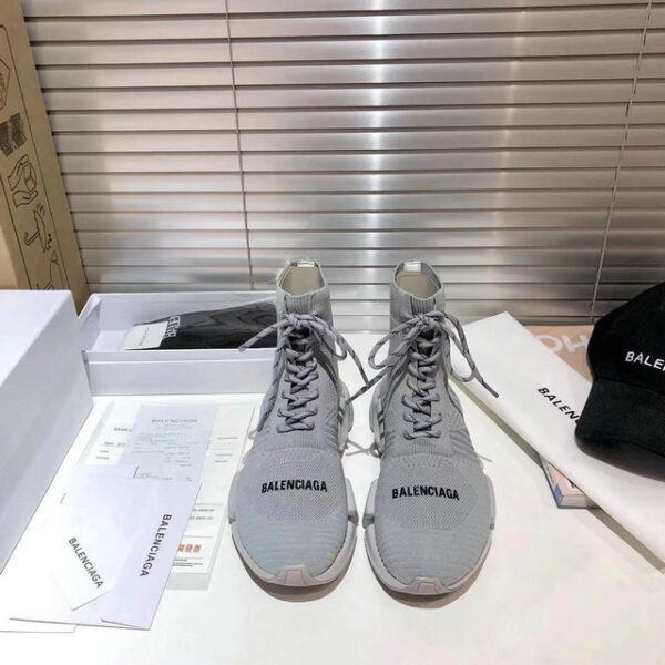 Balenciaga Men's Speed 2.0 Lace Up Sneakers With Chunky Articulated Sole