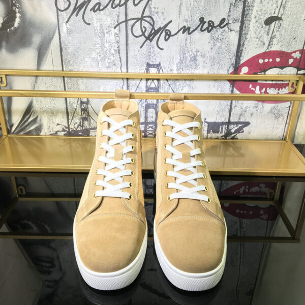 Christian Louboutin Women's Louis Orlato Suede & Mesh High Top Sneakers