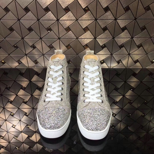 Christian Louboutin Louis Flat Strass Crystal Sneakers