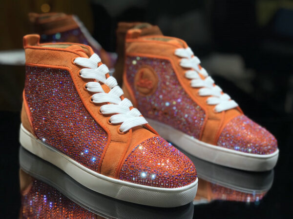 Christian Louboutin Louis Flat Strass High Top Sneakers