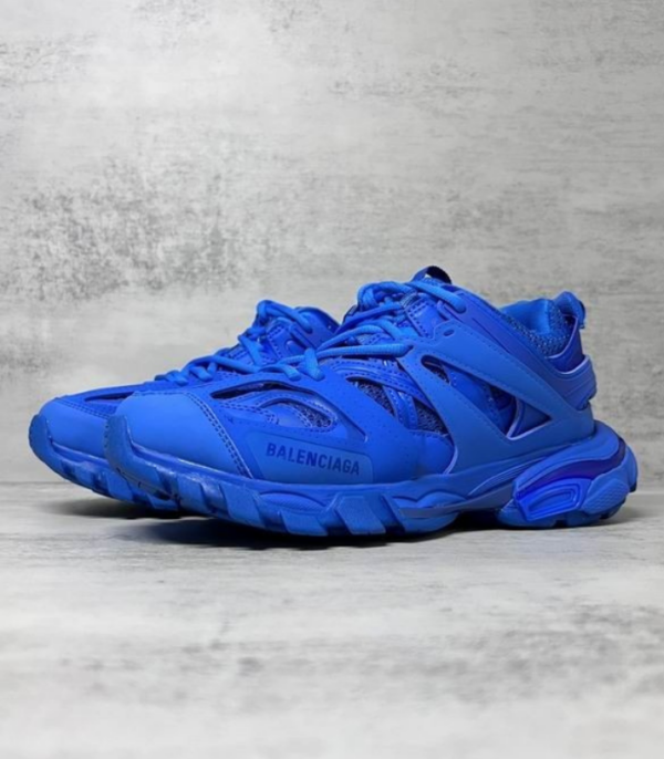 Balenciaga Track Sneakers In Monochromatic Blue Colorway