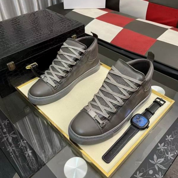 Balenciaga Arena High Top Sneakers With Creased Texture