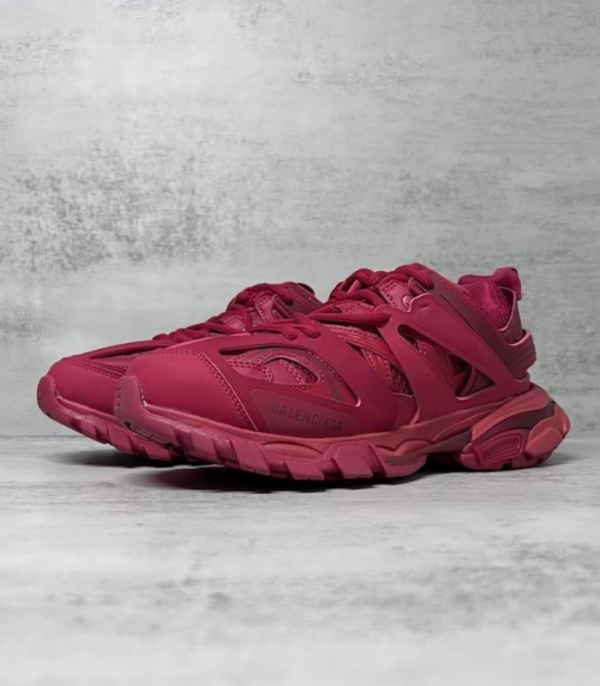 Balenciaga Track Sneakers In Monochromatic Red Colorway