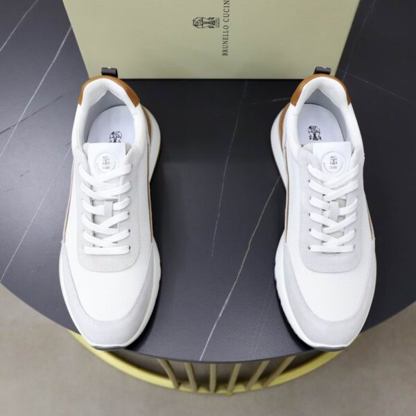 Brunello Cucinelli Technical Canvas Suede & Leather Sneakers