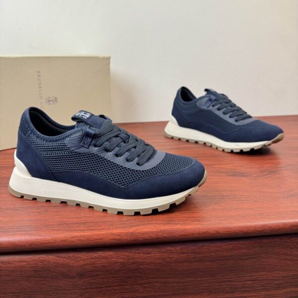 Brunello Cucinelli Suede Technical Fabric Sneakers