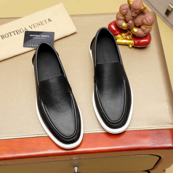 Bottega Veneta Black Lake Slip On Loafers