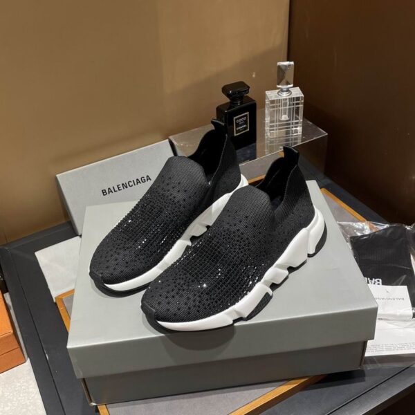 Balenciaga Women's Slip On Sneaker With Rhinestones On The Upper In Different Colors