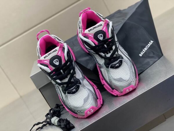 Balenciaga Men's Runner Sneakers With Worn Out Design In Multiple Colors