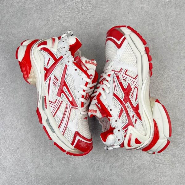 Balenciaga Men's Runner Sneakers With Distressed Technical Mesh & Printed Logo In Multiple Colors