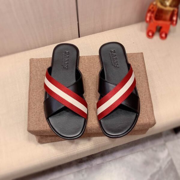 Bally Jabil Sliders With Signature Striped Elastic Strap In 2 Colors
