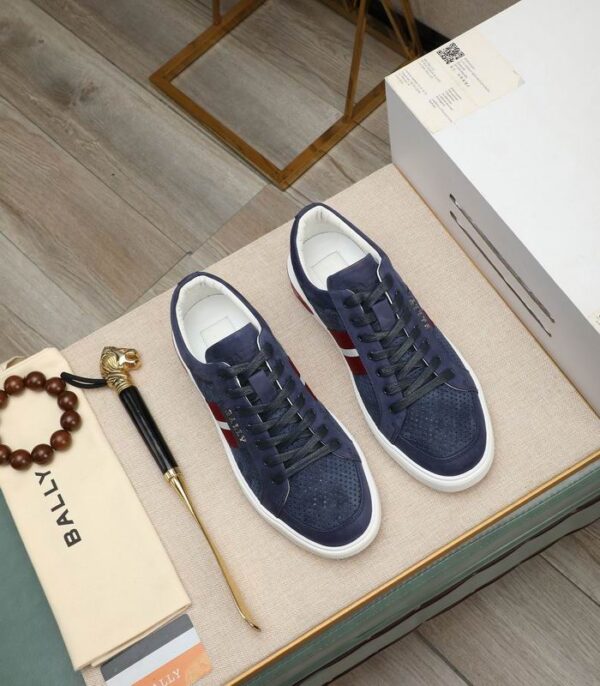 Bally Melys Suede Sneakers With Signature White Striped Side Detail In 2 Colors