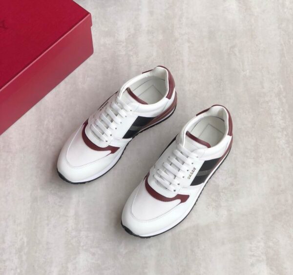Bally Astar Low Top Mesh Sneakers With Black Striped Trims In 2 Colors