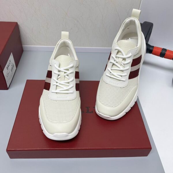 Bally Byllet Sneakers With Bordeaux Stripe Detailing In 2 Colors
