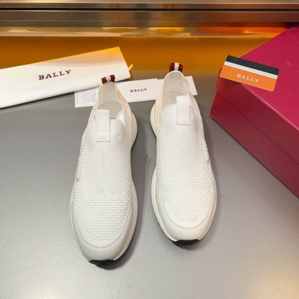 Bally Outline Logo Patch Slip On Sneakers